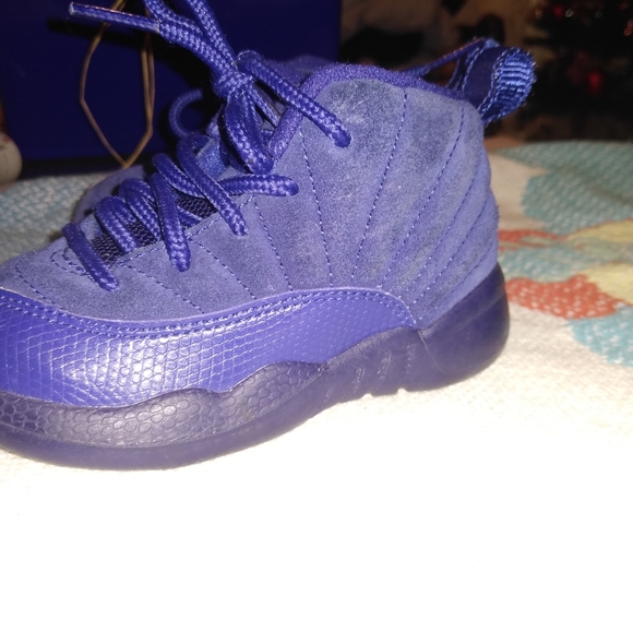 jordan 12 black and blue toddler